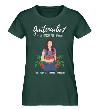 Gartenarbeit Therapie - Damen Premium Bio Shirt - GARTENFAN